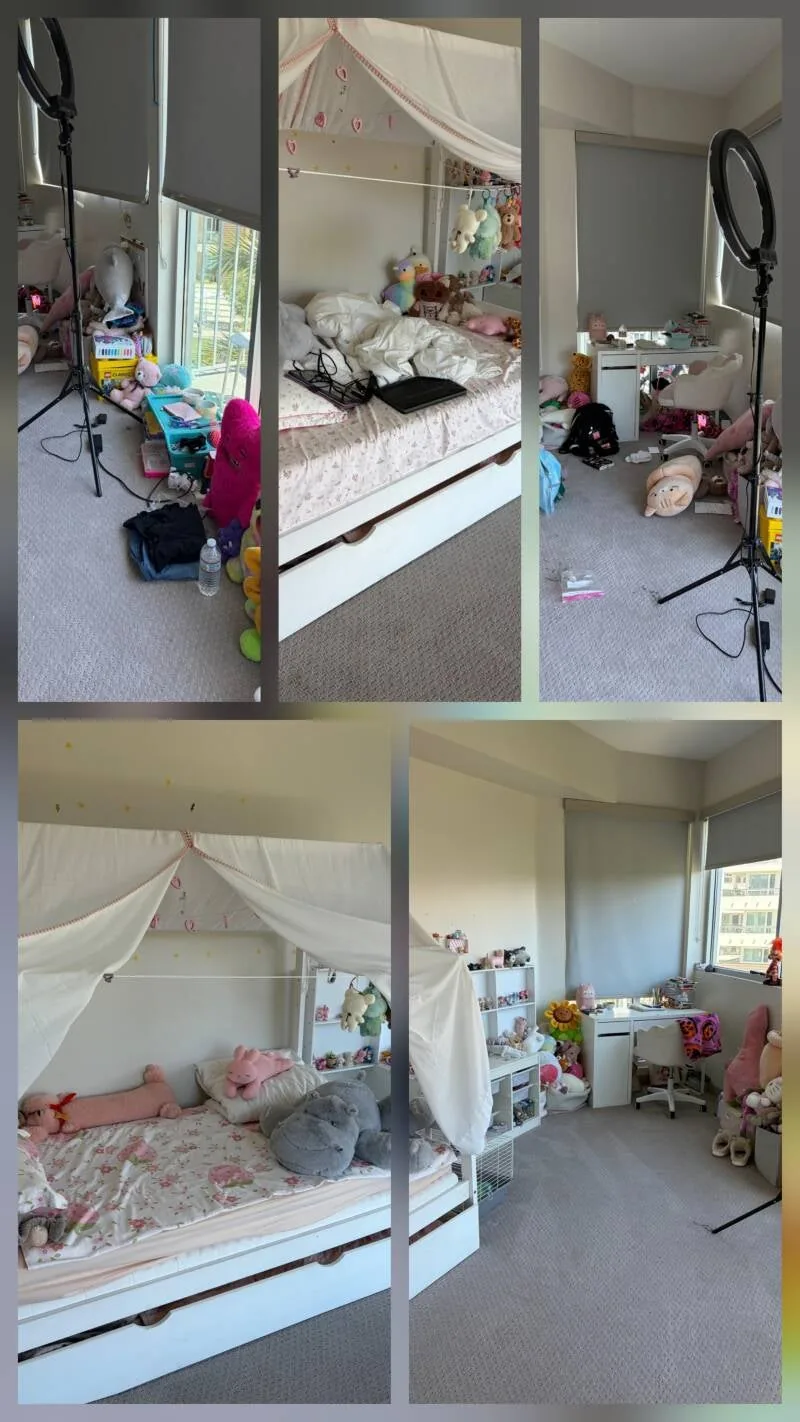 A bedroom freshly reset by AMSI Cleaning Service