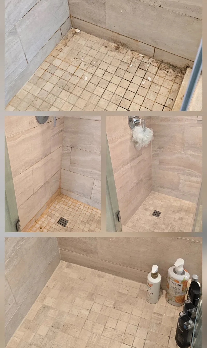 Shower before and after an AMSI deep clean